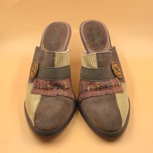 Kenzie Patchwork Mules *Good Condition*